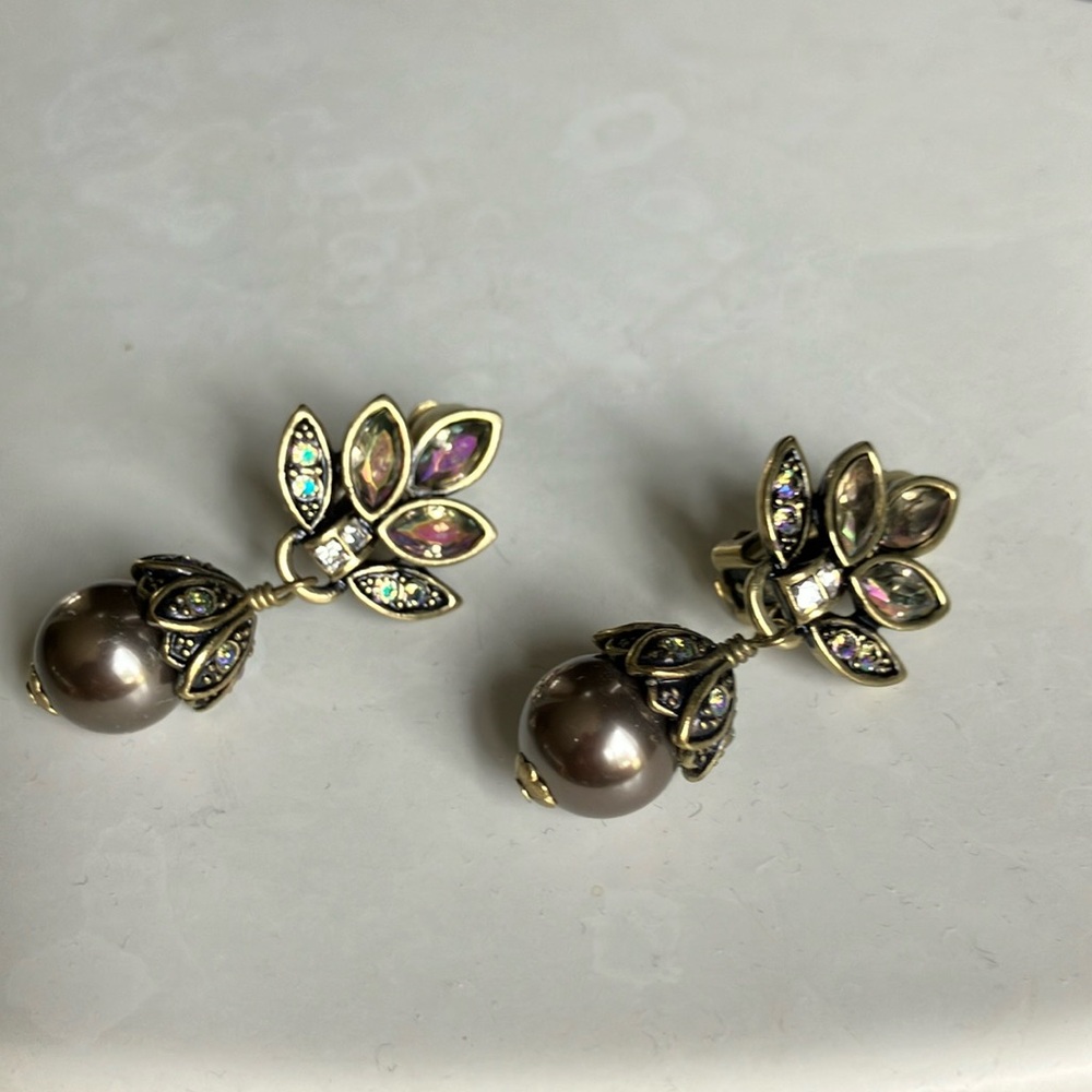 Heidi Daus pearl drop earrings